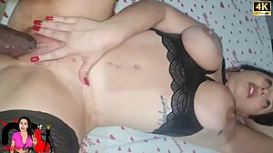 athletic big ass teen babysitter fucks old stud close-up for cuckold