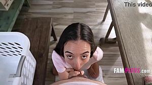 cute stepsis sasha tatcha rides diego perez cock cowgirl