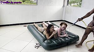 Boy fucks two anal creampie whores hard fisting interracial