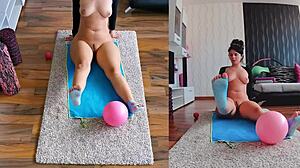 oh man, my naughty naked yoga ass spreads got me racing