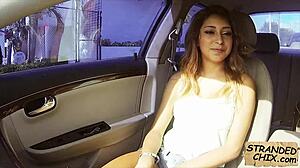 Pickup Hot Teen Babe for Outdoor Fuck Ride