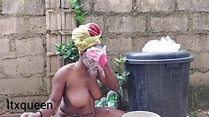 petite solo girl moans rubbing big clit homemade!