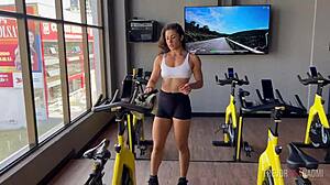 Gym Tease Babe Fucked Hard Twice Back Home