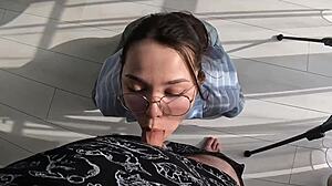 Young Teacher Bent Over Desk for Class Fuck