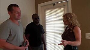 two cock tutor rocks interracial threesome squirting lesson