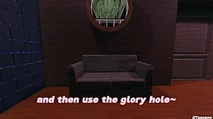 gloryhole bitch takes monster cock pounding till big tits shake