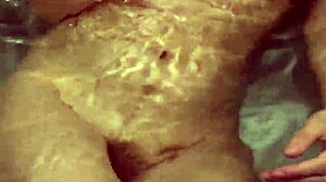 Married japanese housewife bathes her beautiful breasts before lewd sex