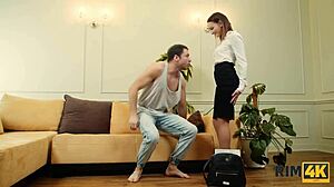 RIM4K RUSSIAN MISTRESS RIMJOB IN HEELS STOCKINGS FOR FETISH FIT