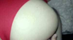Sexy Teen Bent Over in Lingerie for Christmas Cumshot