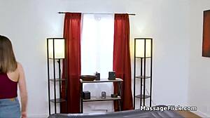 Teen swaps in sucks masseuse client's throbbing fat cock?