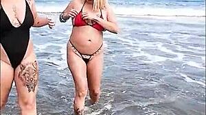 prostitute flaunts pussy and ass on beach with hot friend trailer