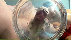 gilf's friend unloads slowmo cumshot covering her in water