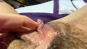 big clit quivers to orgasm closeup