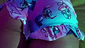 petite brazilian cutie handjobs cock over her tight shorts