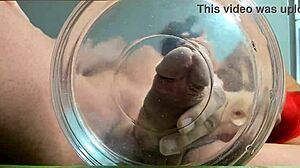 gilf's friend unloads slowmo cumshot covering her in water