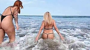 prostitute flaunts pussy and ass on beach with hot friend trailer