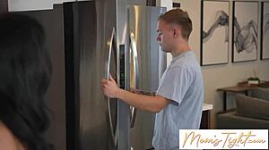 Jennifer White pins him down yelling empty those balls in stepmom now!