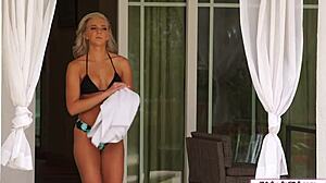 Beach nudist latina tongues lesbian roommate's ass rimjob