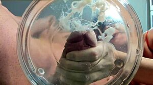 gilf's friend unloads slowmo cumshot covering her in water