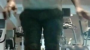 Skinny athletic black teacher works out in dorm homemade