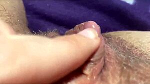 big clit quivers to orgasm closeup