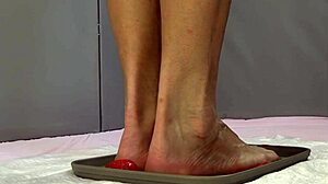 my feet pee on strawberries then trample them