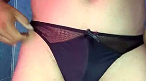 Sexy Mexican Model Dances in Satin Thong Bra Panties Pantyhose Tease