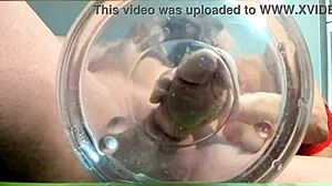 gilf's friend unloads slowmo cumshot covering her in water