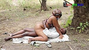 She begs for big black cock banging her hairy bush hardcore outdoors?