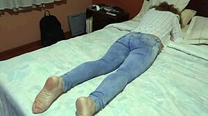 damn stepmom jerks off in jeans looks so hot