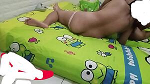 Indonesian College Girl Cheats with Big Tits Handjob Squirting