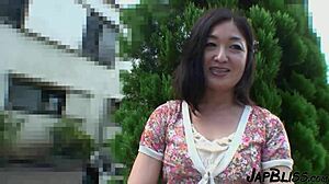 Japanese Milf Spreads for Hardcore Pounding Creampie Explosion