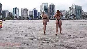 prostitute flaunts pussy and ass on beach with hot friend trailer