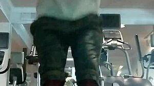 Skinny athletic black teacher works out in dorm homemade