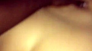 that fat puta spreads her pussy wide for the black dude