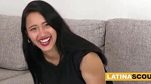 thick latina amateur deep anal pounded rough at lingerie casting pov