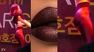 dancing china girl shakes leather pants teasingly?