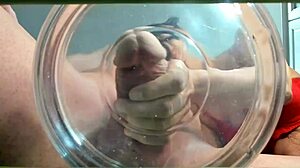 gilf's friend unloads slowmo cumshot covering her in water