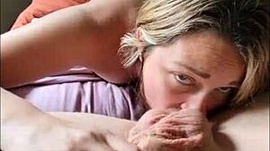 Real Amateur Wife Sextape Captures Intense Blowjob Leading to Hot Creampie Finish!