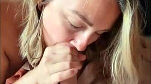 Real Amateur Wife Sextape Captures Intense Blowjob Leading to Hot Creampie Finish!