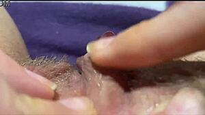 big clit quivers to orgasm closeup