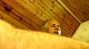 Hairy pussy milf blonde slurps two cocks hungrily