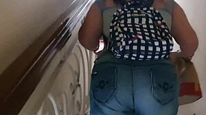 sweet neighbor slurps my cock then rides tantaly doll pussy hard