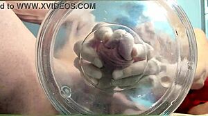 gilf's friend unloads slowmo cumshot covering her in water