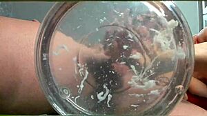 gilf's friend unloads slowmo cumshot covering her in water