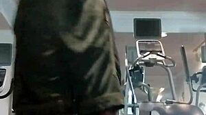 Skinny athletic black teacher works out in dorm homemade