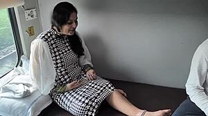 Chubby asian milf bent over train doggy by monster cock