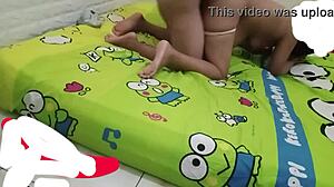 Indonesian College Girl Cheats with Big Tits Handjob Squirting