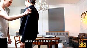 tutor4k. short-haired teacher gets nailed missionary by horny russian stud