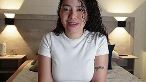 hey, watch this colombian girl masturbate her meaty hairy pussy